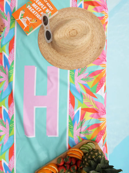 Tropical Initial Beach Towel