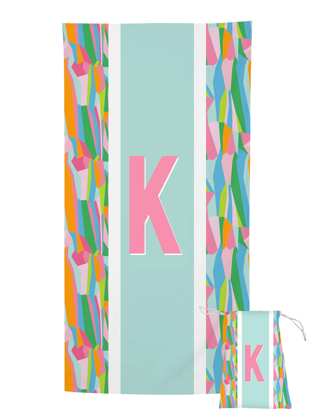 Tropical Initial Beach Towel