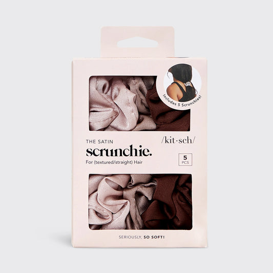 Satin Sleep Scrunchies 5 pc | Cameo