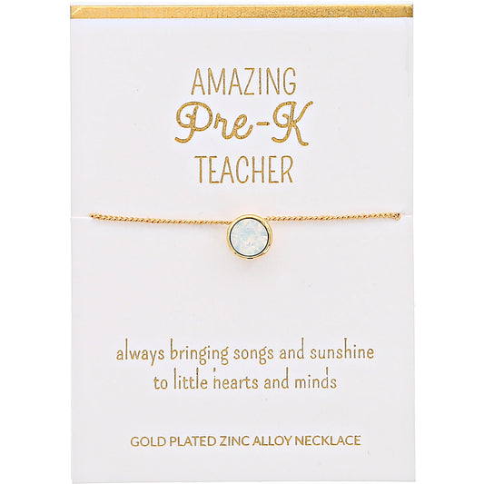 Amazing Pre-K Teacher Necklace