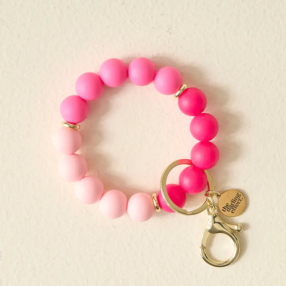 Silicone Beaded Keychain Wristlet