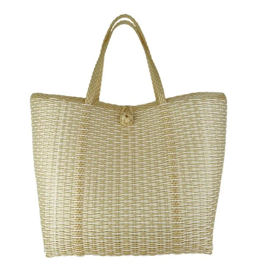 Lilley Line Tote Medium | Salt Pearl White