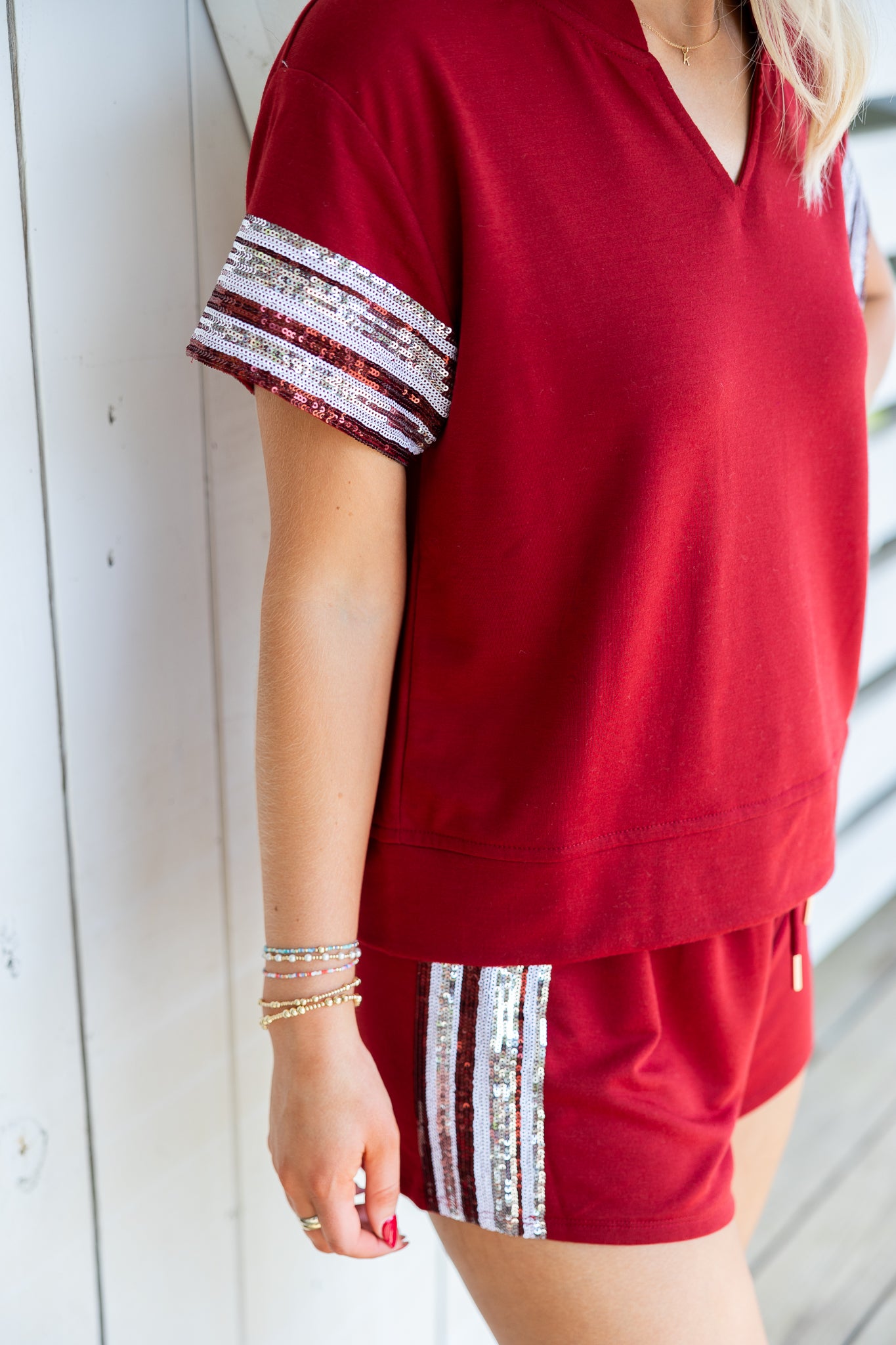 Lauren Set | Maroon & White