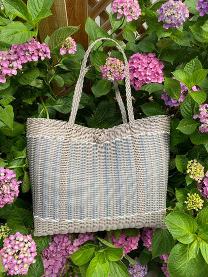 Lilley Line Tote Medium | Guadalupe in Putty + Silver