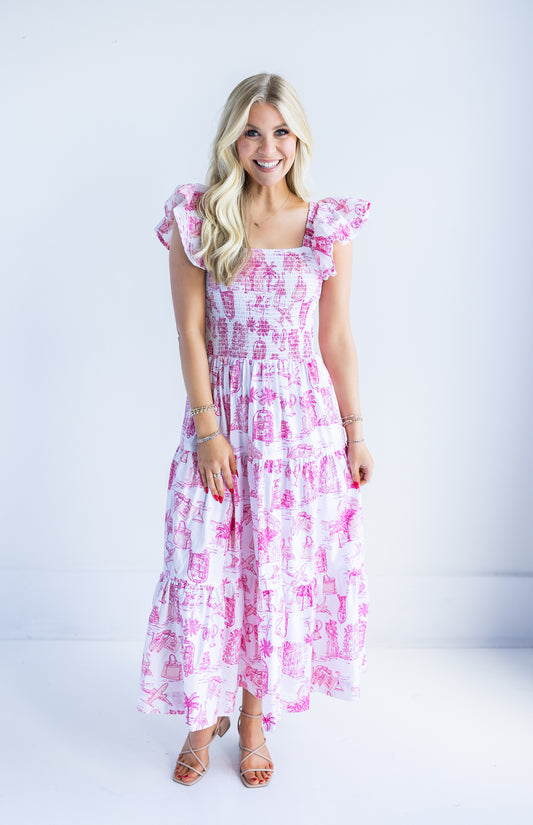 Pink Toile Dress