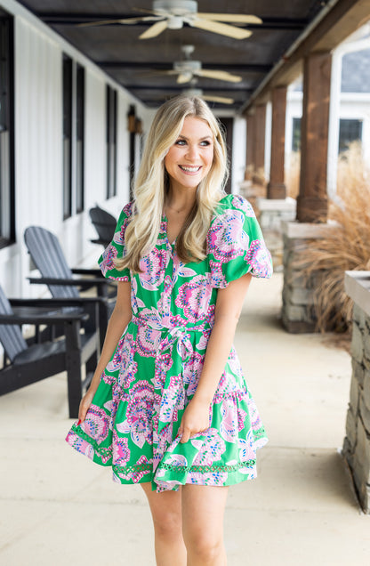 Addison Dress | Petal Tango Green