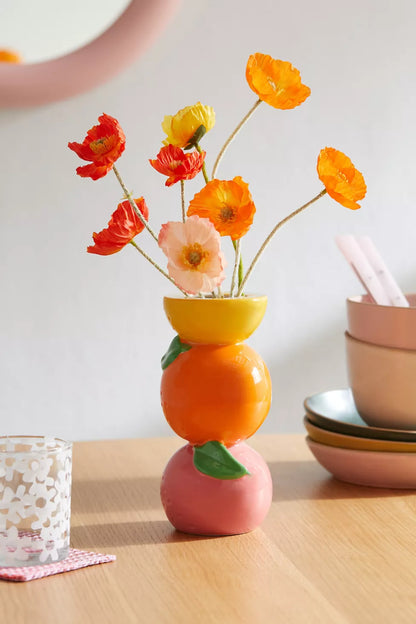 Stacked Citrus Vase