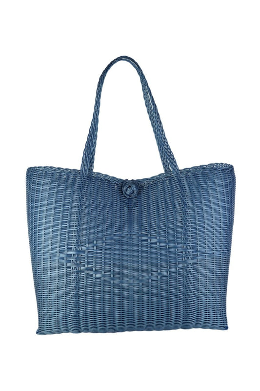 Lilley Line Tote Medium | Solid in Fog Blue