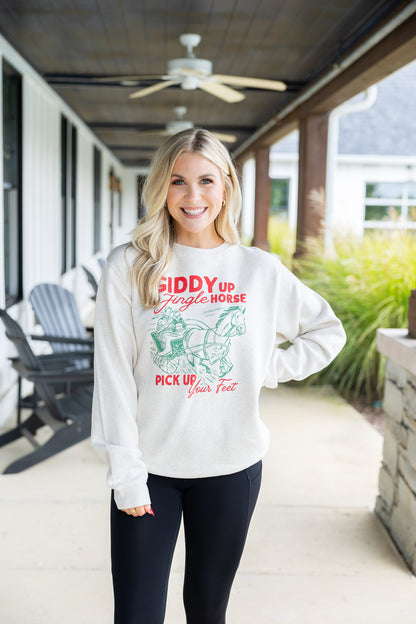 Giddy Up Jingle Horse Sweatshirt