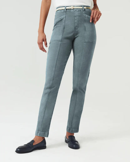 Spanx Twill Straight Leg Pant | Hazy Blue Grey