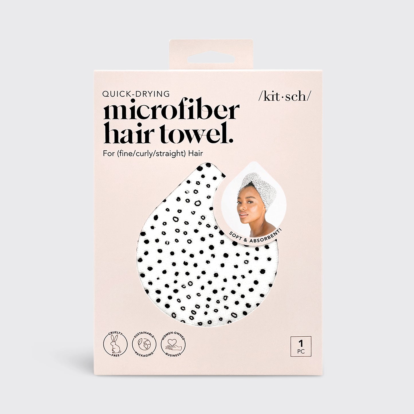 Quick Dry Hair Towel | Micro Dot