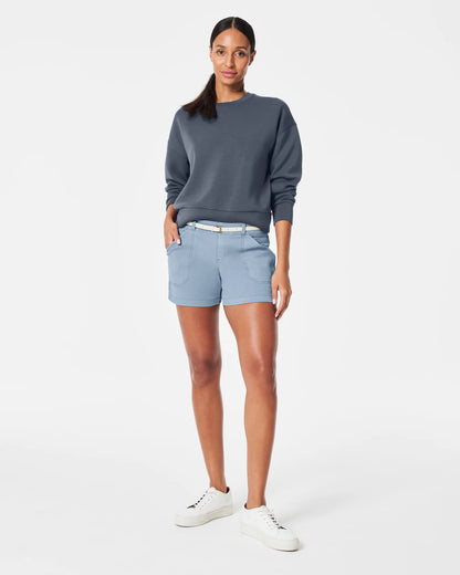 Spanx Twill Shorts 4" | Mountain Blue