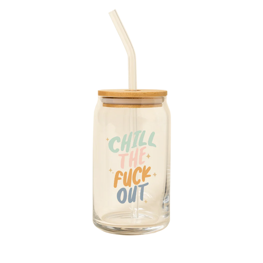 Can Glass Tumbler | Chill The F*ck Out