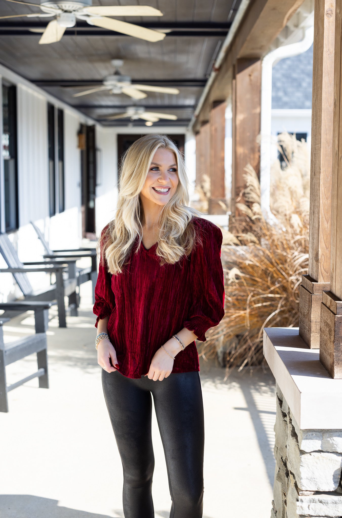 Juliet Top | Velvet Cranberry