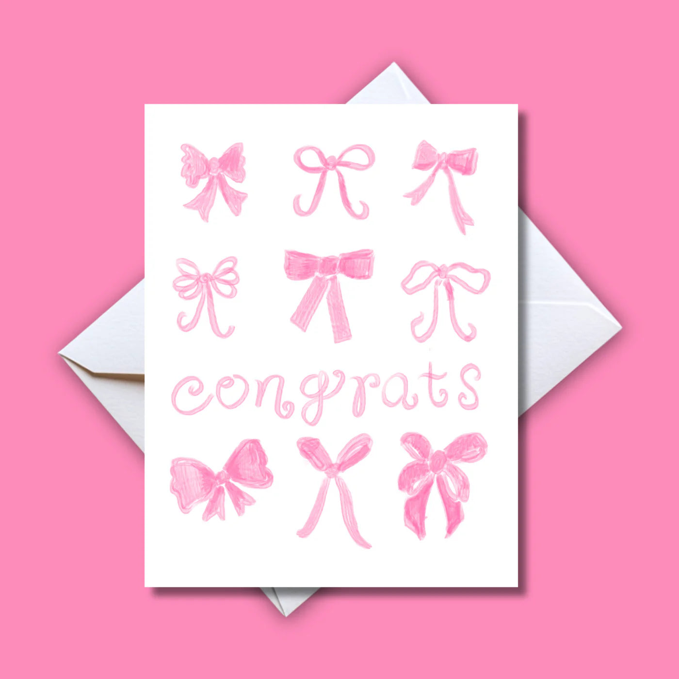 Pink Bow Card