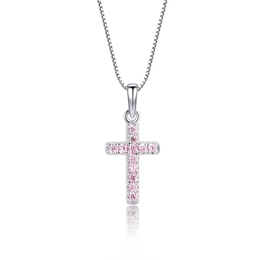 Pink Cross Toddler/Kids Necklace