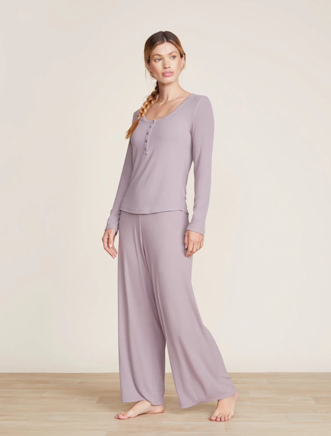 Malibu Collection Ultra-Soft Rib Long Sleeve | Deep Taupe