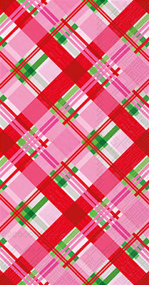 Pink Christmas Plaid Napkin Set