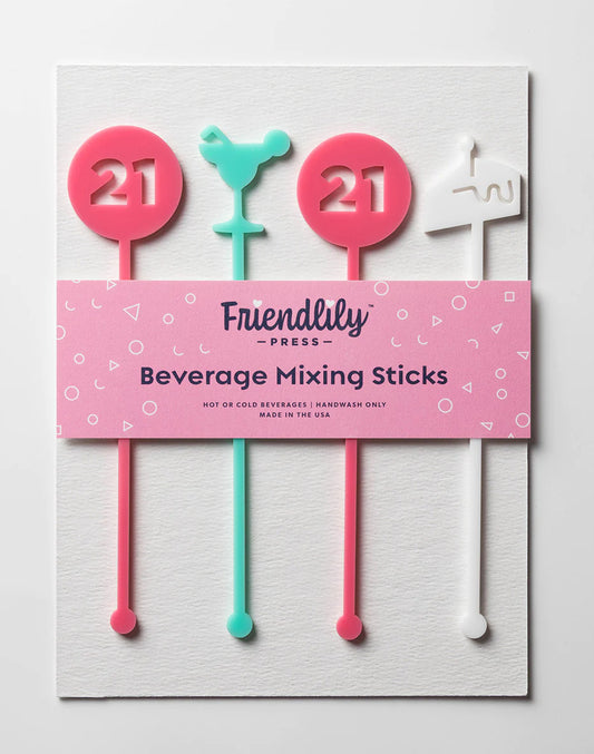 21st Birthday Drink Stirrers