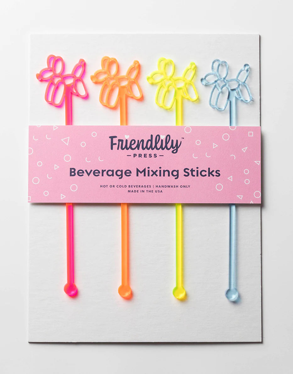 Balloon Animals Drink Stirrers