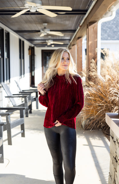 Quinn Top | Velvet Cranberry