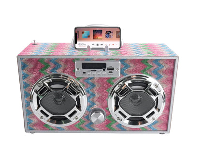 Chevron Bling Boombox