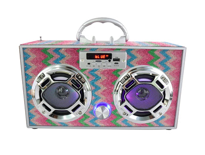 Chevron Bling Boombox