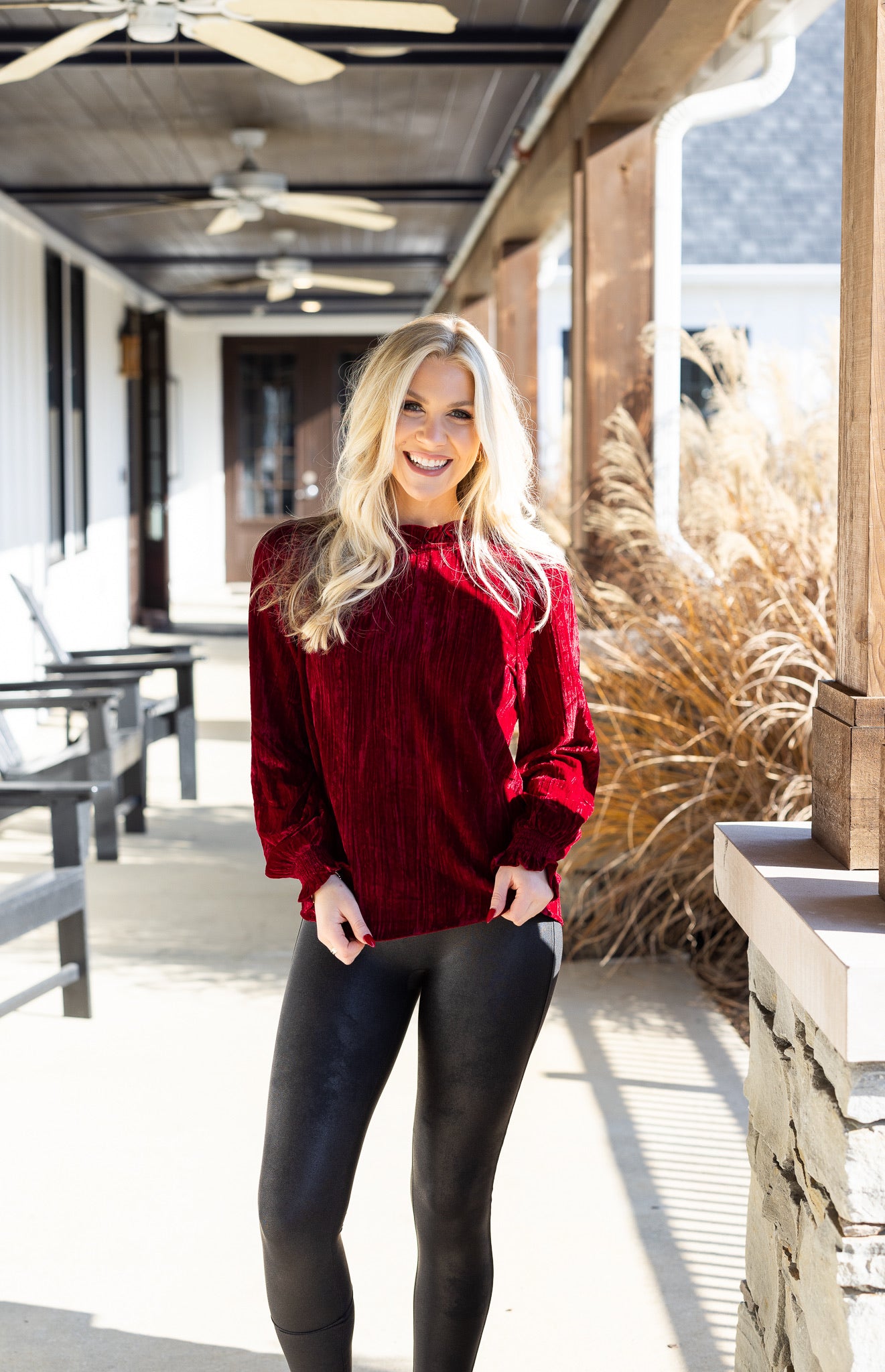 Quinn Top | Velvet Cranberry