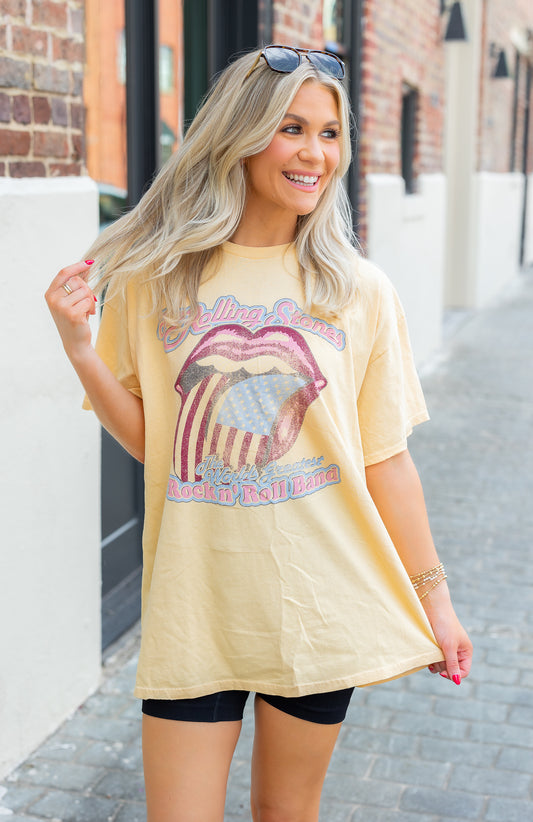 Rolling Stones World's Greatest Yellow Tee