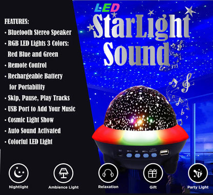 Starlight Sounds Night Light Star Projector