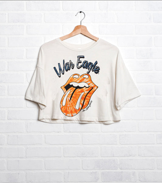 Rolling Stones Auburn TieDye Crop Tee