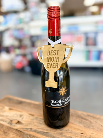 Best Mom Wine Bottle Tag