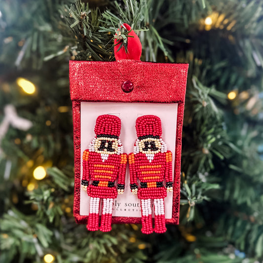 Nutcracker Red Earrings