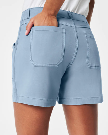 Spanx Twill Shorts 6" | Mountain Blue