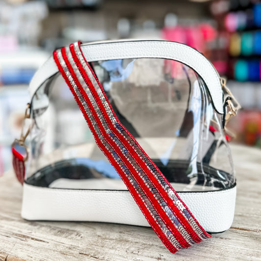 Striped Beaded Bag Strap | Alabama