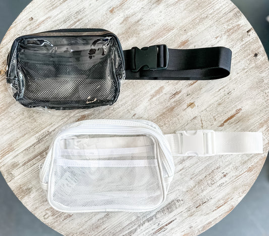 Clara Clear Belt Bag | White