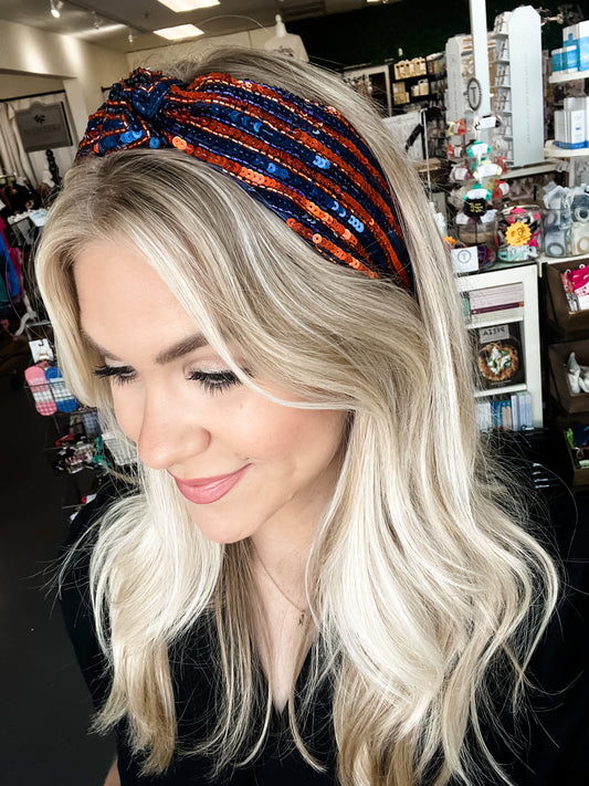 Gameday Beaded Headband | Auburn