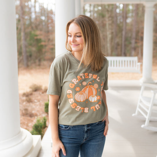 Grateful, Thankful, Blessed Tee