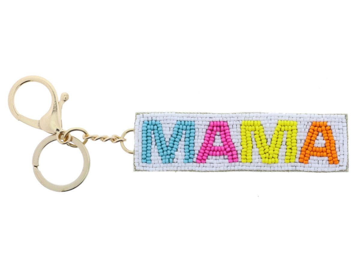 Mama Beaded Keychain