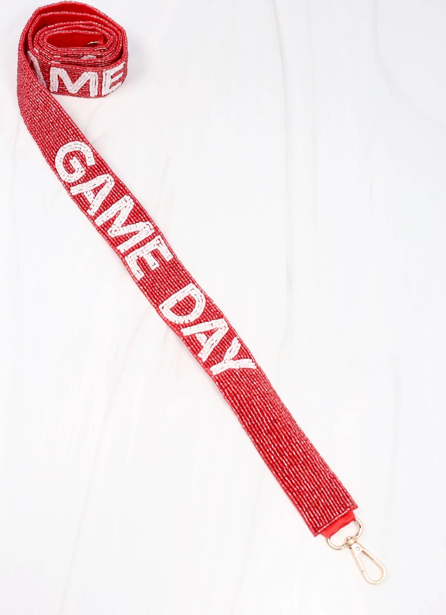 Game Day Beaded Purse Strap | Red