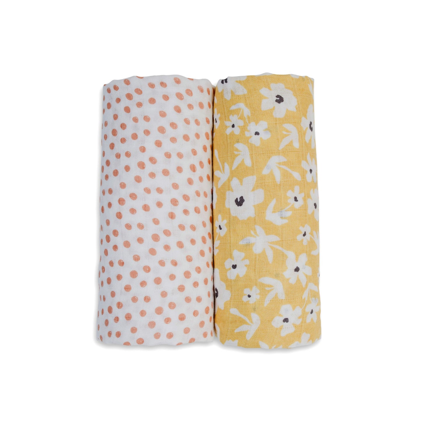 Lulujo Cotton Swaddle | Wildflowers & Dots