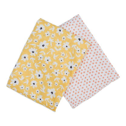 Lulujo Cotton Swaddle | Wildflowers & Dots