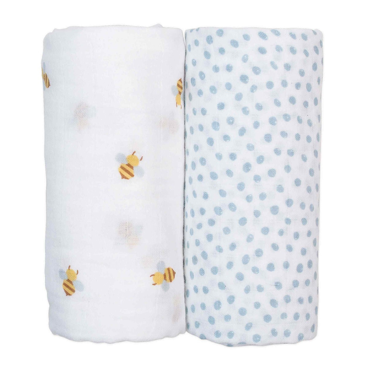 Lulujo Cotton Swaddle | Bees & Dots