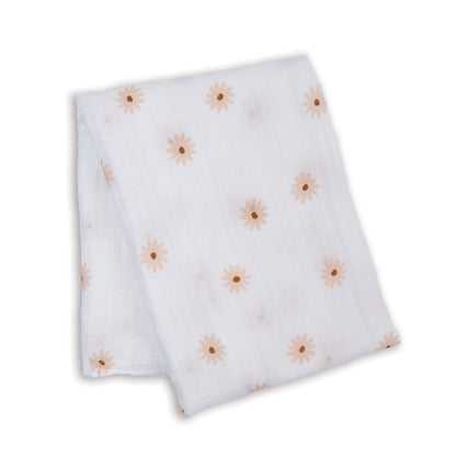 Lulujo Cotton Swaddle | Daisies