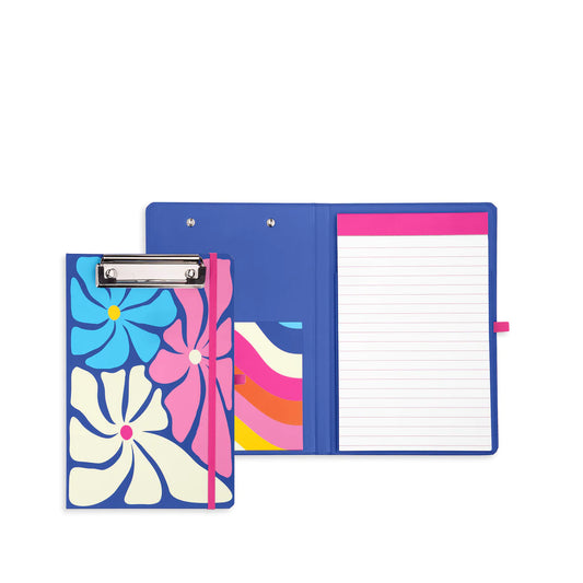 Mini Clipboard Folio | Retro Flowers