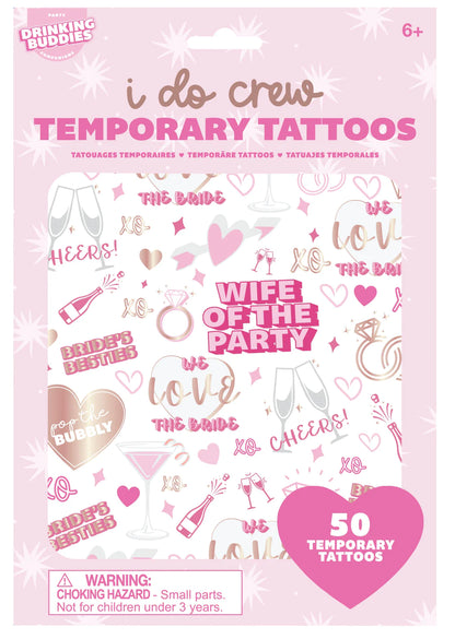 I Do Crew Temporary Tattoos