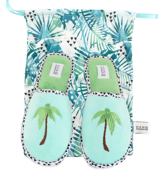 Palm Tree Travel Slippers