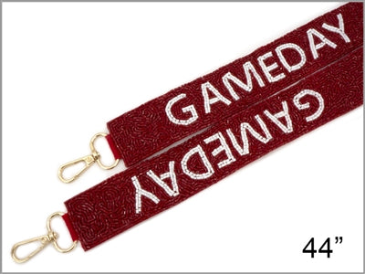 Crimson & White Game Day Purse Strap