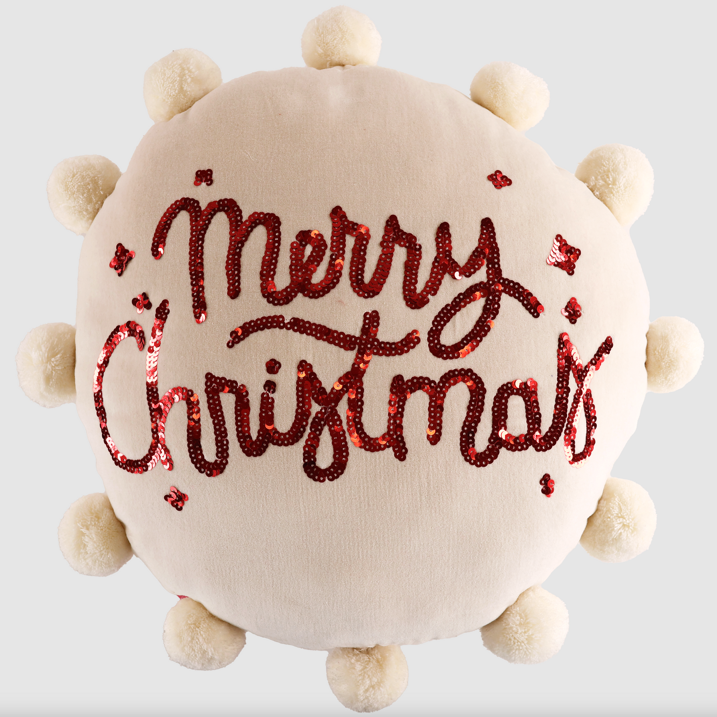 Merry Christmas Round Pillow