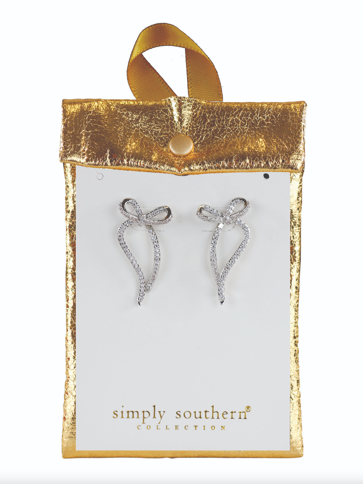 Silver Bow Earrings